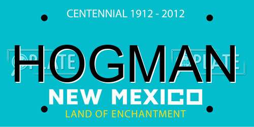 HOGMAN New Mexico License Plate