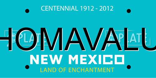 HOMAVALU New Mexico License Plate