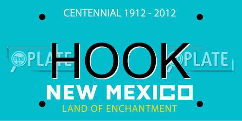 HOOK New Mexico License Plate