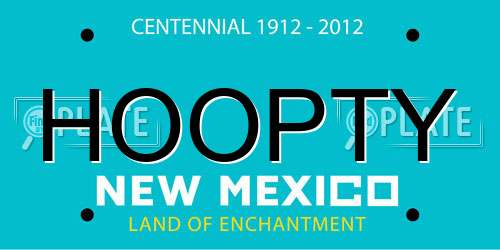 HOOPTY New Mexico License Plate