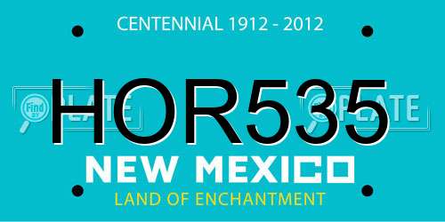 HOR535 New Mexico License Plate