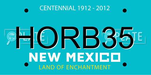 HORB35 New Mexico License Plate