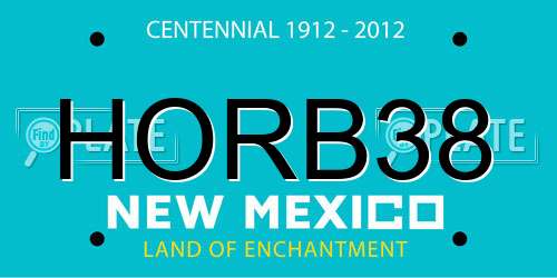 HORB38 New Mexico License Plate