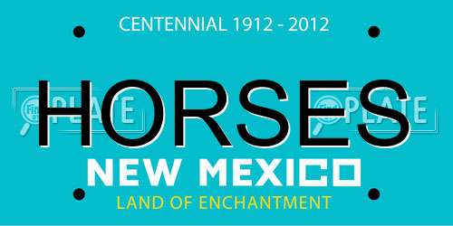 HORSES New Mexico License Plate