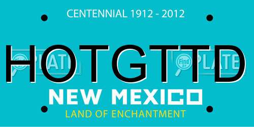 HOTGTTD New Mexico License Plate
