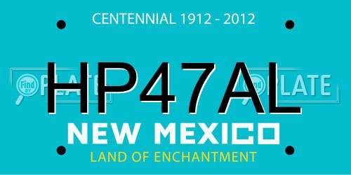 HP47AL New Mexico License Plate