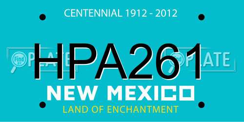HPA261 New Mexico License Plate