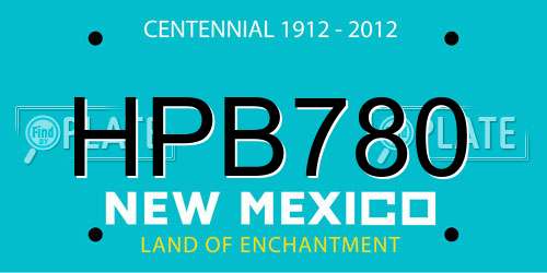 HPB780 New Mexico License Plate