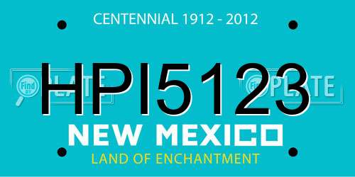 HPI5123 New Mexico License Plate