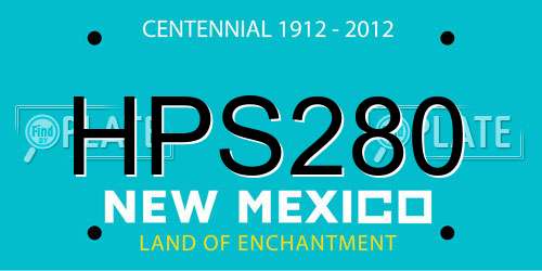 HPS280 New Mexico License Plate