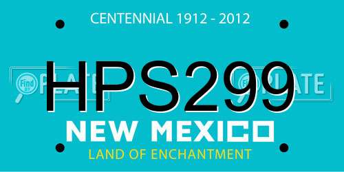 HPS299 New Mexico License Plate