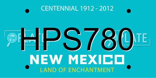 HPS780 New Mexico License Plate
