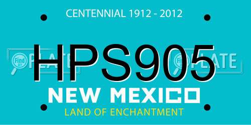 HPS905 New Mexico License Plate