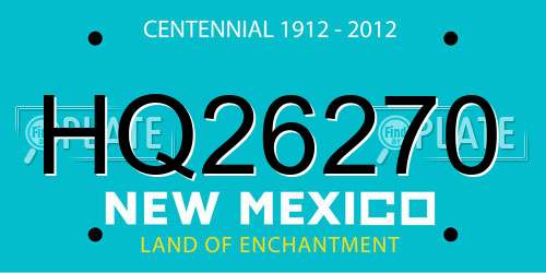 HQ26270 New Mexico License Plate