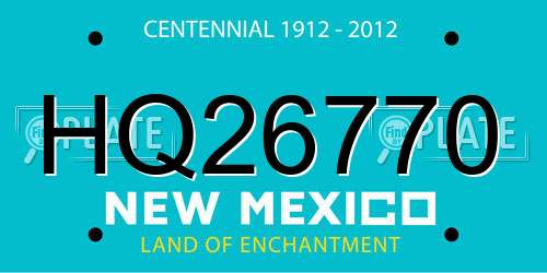 HQ26770 New Mexico License Plate