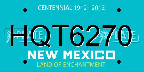 HQT6270 New Mexico License Plate