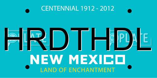 HRDTHDL New Mexico License Plate