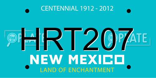 HRT207 New Mexico License Plate