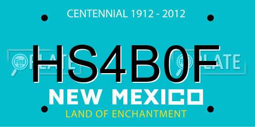 HS4B0F New Mexico License Plate