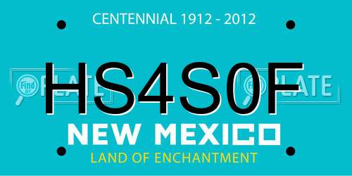 HS4S0F New Mexico License Plate