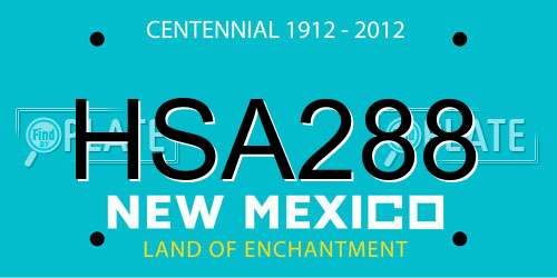 HSA288 New Mexico License Plate