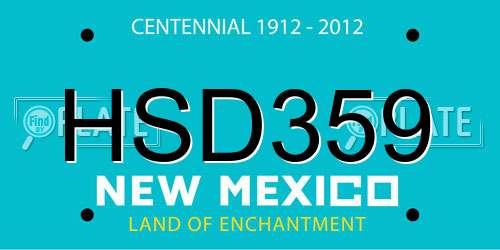 HSD359 New Mexico License Plate