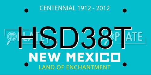 HSD38T New Mexico License Plate
