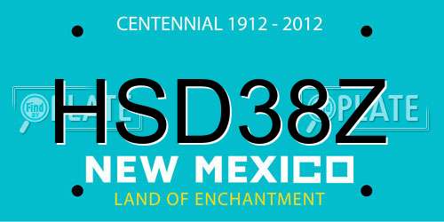 HSD38Z New Mexico License Plate