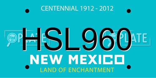 HSL960 New Mexico License Plate