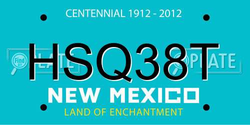 HSQ38T New Mexico License Plate