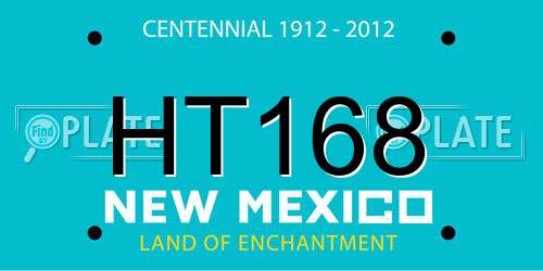 HT168 New Mexico License Plate