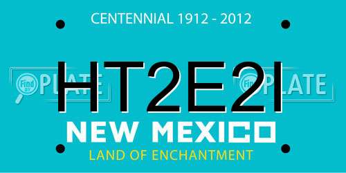 HT2E2I New Mexico License Plate