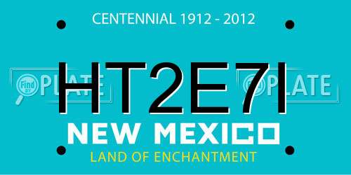 HT2E7I New Mexico License Plate