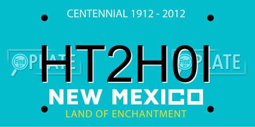 HT2H0I New Mexico License Plate