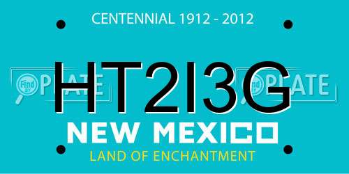 HT2I3G New Mexico License Plate