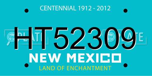 HT52309 New Mexico License Plate