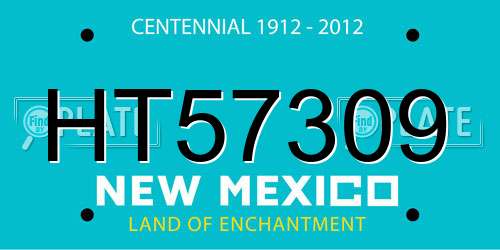 HT57309 New Mexico License Plate