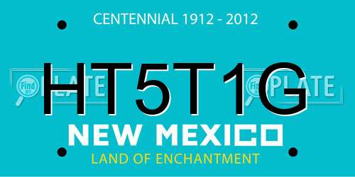 HT5T1G New Mexico License Plate