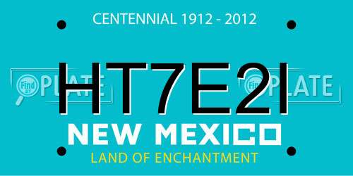 HT7E2I New Mexico License Plate