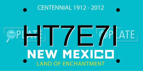 HT7E7I New Mexico License Plate