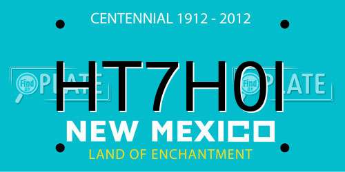 HT7H0I New Mexico License Plate
