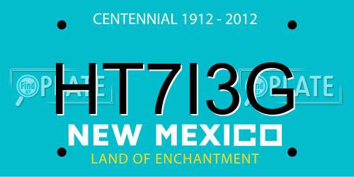 HT7I3G New Mexico License Plate