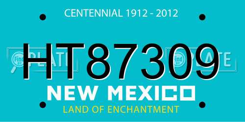 HT87309 New Mexico License Plate
