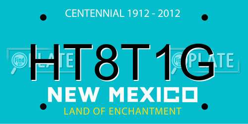 HT8T1G New Mexico License Plate