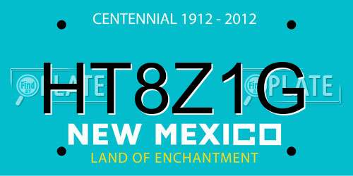 HT8Z1G New Mexico License Plate