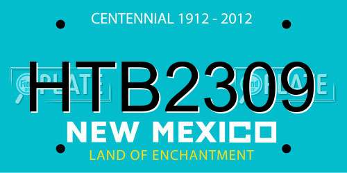HTB2309 New Mexico License Plate