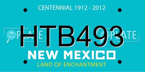 HTB493 New Mexico License Plate
