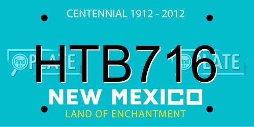 HTB716 New Mexico License Plate