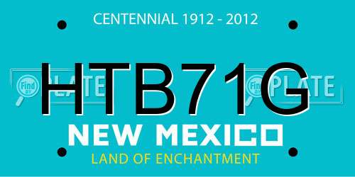 HTB71G New Mexico License Plate