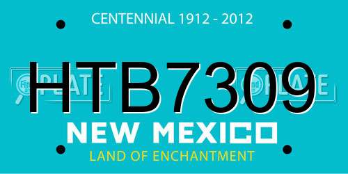 HTB7309 New Mexico License Plate
